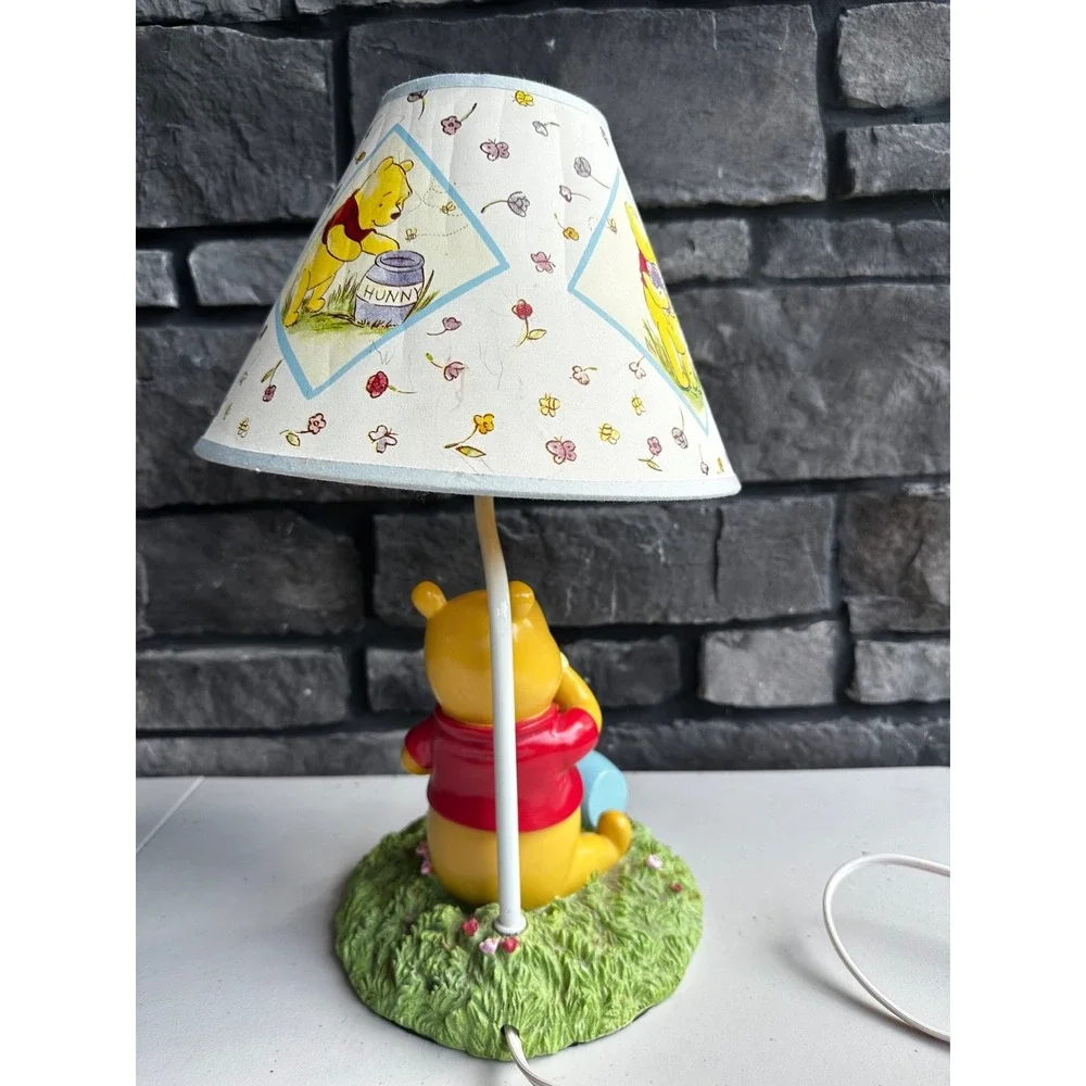 Vintage Disney Winnie the Pooh Table Lamp Light with Shade Hunny Baby Nursery